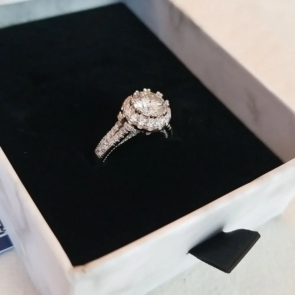 Moissanite 2 carat size 8 ring